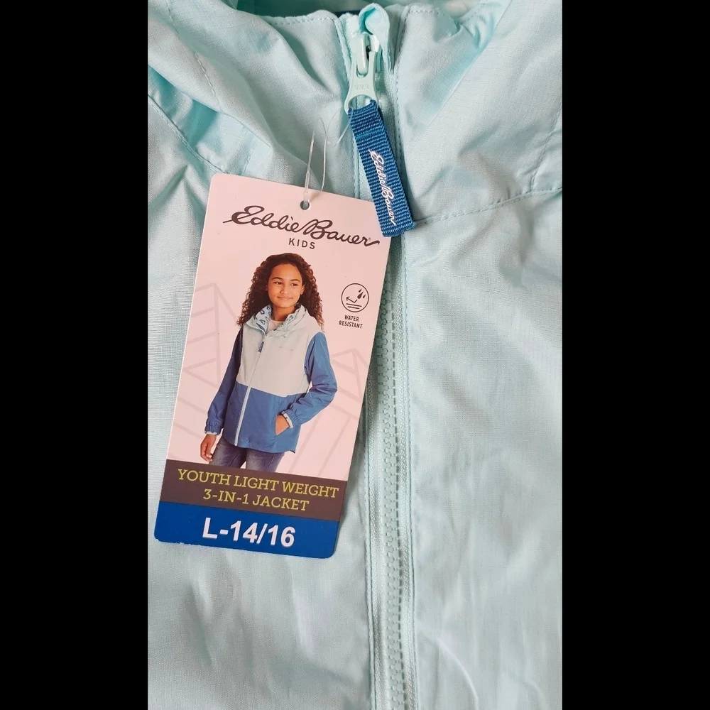 Eddie Bauer Kids 3-in-1 Lightweight Jacket Size L (14/16)